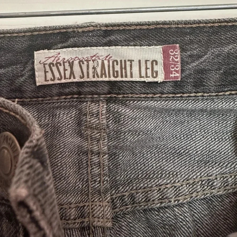 AEROPOSTALE ~ Men’s black/gray wash bootcut denim jeans size 32 x 34